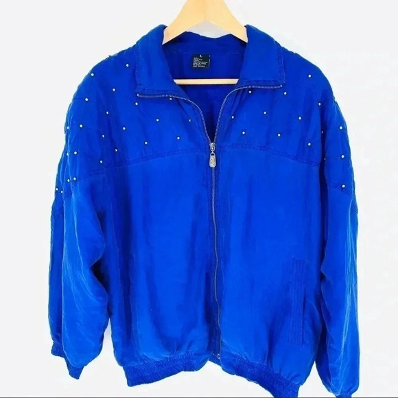 Vintage 90s Streetwear silk track jacket - Picture 1 of 14